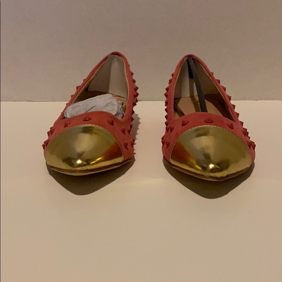Mixx Flats w/ gold accent on toe & heel & studs 8 - Picture 2 of 6